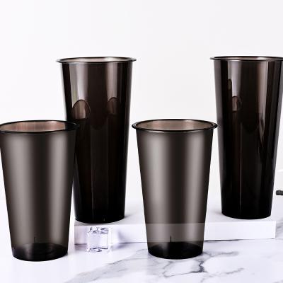 China Logotipo personalizado xícaras de café de plástico duro 24 oz xícaras Pp preto com tampa à venda