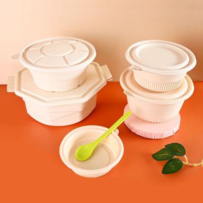 China Oilproof Biodegradable Take Away Lunch Boxes UV Protected With Rectangle Shape for sale
