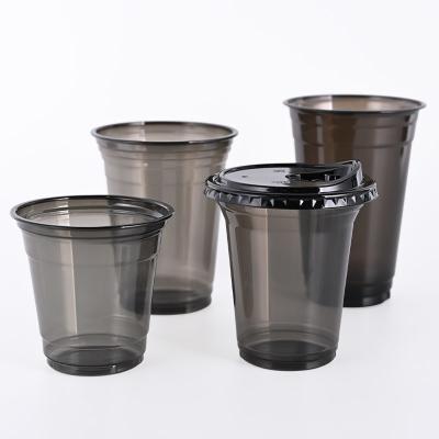 China Einweg-Kaltgetränke Pet 16 Oz Tassen Pet Plastikbecher mit Deckel zu verkaufen