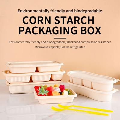 China Multi Compartment Bio Degradable Food Packaging Custom Rigid Boxes for sale
