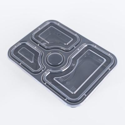 China Rectangular Recipientes de plástico descartáveis de 0,5-1,5 mm Espessura de microondas para lanches à venda