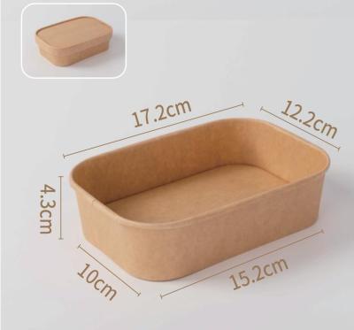 China Kraft Salad peper meal box 500ml For Food Salad Noodles Catering Use for sale