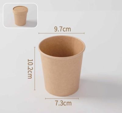 China 16/24/32oz Eco Friendly Disposable Paper Food Containers With Lid for sale