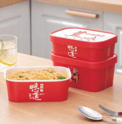China Disposable Eco Friendly Kraft Container Disposable Paper Packaging for sale