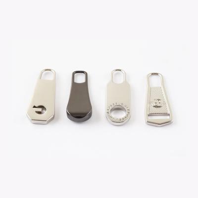 China High Quality Nickel Free Engrave Logo Metal Zipper Pulls Customized For Handbag Gold Bag OEM for sale