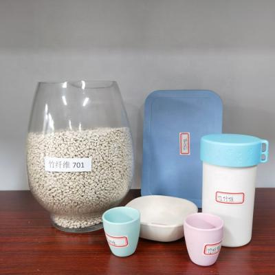 China Eco - Friendly Food Grade PP Reinforced Bamboo Fiber Plastic Pellets for sale