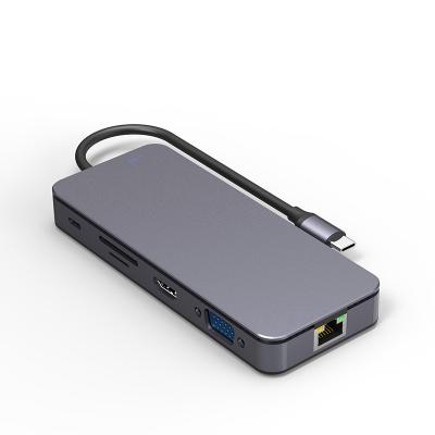China Mobile Devices / Newcomer Computer Type C 11 In 1 Docking Station SSD Enclosure Multiport Hub 5Gbps High Speed For Laptops for sale