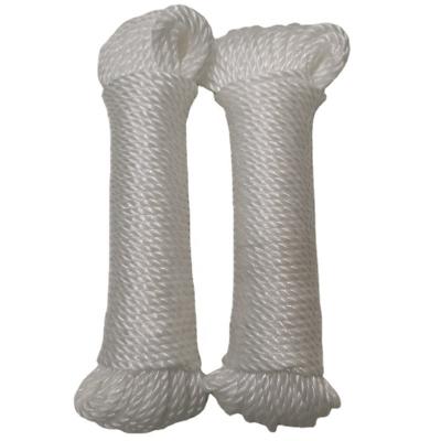 China Outdoor Clothesline White Line 4mm x 20m PP Rope Clothes Dryer Clothesline for sale