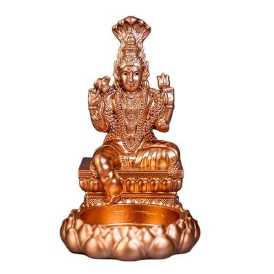 China India Karumariaaman Copper Resin Candle Holder Hindu Elephant God Of Success for sale