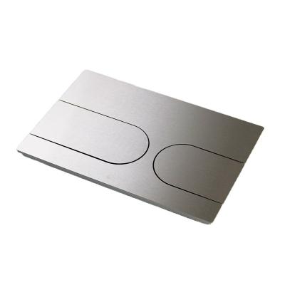 China Toilet Water Tank Toilet Double SS304 Sliver Flush Button Waterproof Hidden Wall Mounted Flush Panel for sale