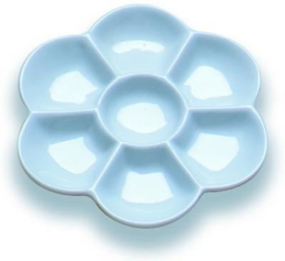 China Weighty Art Painting Tools 6 Wells Ceramic Paint Palette 12cm Height 1.6cm Size for sale