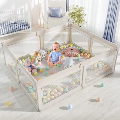 China XIHA Kids Playard Portable Indoor Plastic Foldable Durable Play Yard Pen Door Yard Guardrail Kids Baby Outdoor Playpens for sale