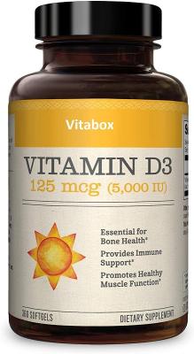 Chine le calcium de la vitamine D3 5000Iu Cholecalciferol de la capsule 1g améliorent la densité d'os à vendre