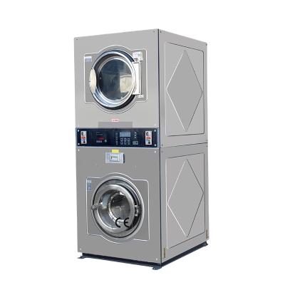 China Double Commercial Washing Machines And Industrial Coin Washing And Drying Machine Dryers 910*1000*2000mm for sale