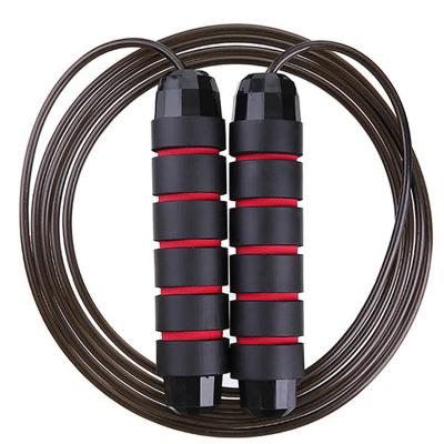 China Wholesale Fitness Steel Wire Jump Rope Speed Adjustable Professional Training Jumping Ropes With Foam Handle for sale