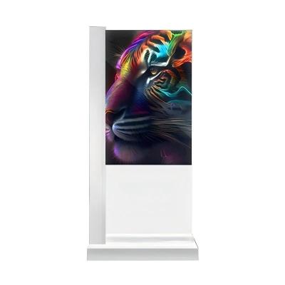 China Floorstanding Transparent Glass OLED Screen Display Digital Signage Speciaal ontworpen schermfabriek Te koop