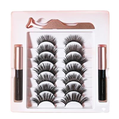 China Natural Long 7 Pairs Bestselling Eyelash Packaging Box, Private Custom Daily Eyelash Supplies, Exquisite 8D Eyelash Set for sale