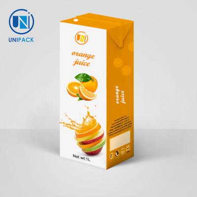 China Aseptic Milk Beverage Juice Packaging Box Non Toxic High Safety for sale