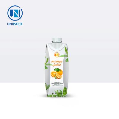 China Matt Lamination Aseptic Brick Pack For Juice Milk Packaging for sale