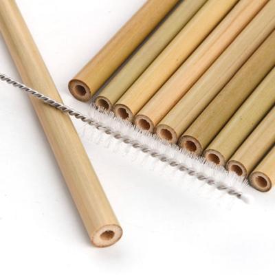 China Eco Friendly Bamboo Reusable Straws Compostable Biodegradable With Straw Cleaner for sale