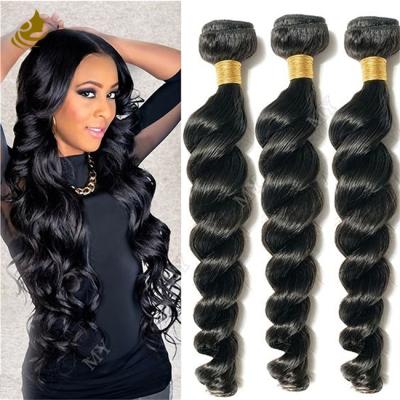 China Hair Grade 10A Virgin Human Hair Weft Loose Wave Style Can Be Dyed for sale