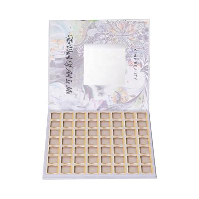 China Recyclable China custom glitter Paper Cardboard Gift eyeshadow eye shadow Pigment Palette makeup packaging box for sale