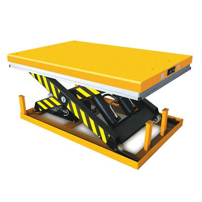 China Hotels 4Ton 1050-1400mm Single Scissor High Platform OEM Motor Power Table Electric Stationary Lift Available Ground Mounted Lifter for sale