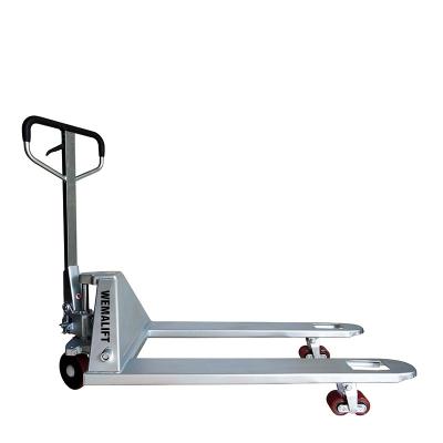 China Promotional Good Quality Hotels Pallet Truck 2.5ton Hot Dip Galvanized Zinc Coated Hand Jack For Refrigeration Plants, Chem Laboratories And Seafood Moving for sale