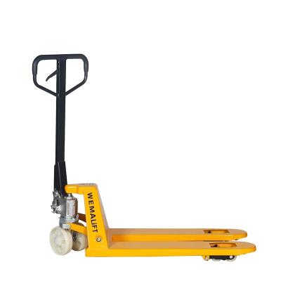 China Hotels Customized Super Narrow Hand Pallet Truck, Pallet Jack For Narrow Aisle, OEM Eurolift Transpallet for sale