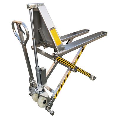China Hotels China Manufacturer Stainless Steel Inox High Lift Pallet Jacks Corrosion Rust Proof Scissor Transpallet 1000 1500kg For Slaughterhouse for sale