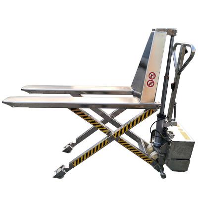China Hotels China Manufacturer 304 Stainless Steel 316 Electric Stack Power Scissor High Lift Pallet Truck For Food Company Seafood Stores for sale
