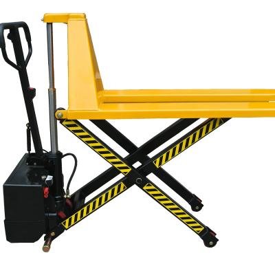 China Hotels Infrared Option 1.5ton Pallet Truck Scissor Jack Automatic Electric High Lift Battery Operated Pallet Jack Automatic Scissor Forklift Stacker for sale