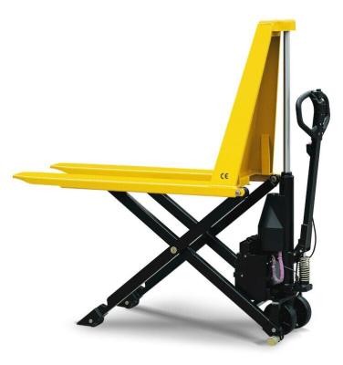 China Hotels 1.5Ton 1500kg Pallet Truck Electric High Lift Battery Operated Pallet Jack Automatic Scissor Stacker Forklift for sale