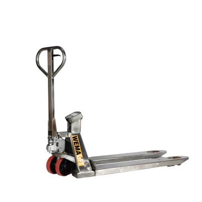 China Hotels Factory Supply Good Price Stainless Steel Manual Ladder Hand Pallet Forklift Jack for sale