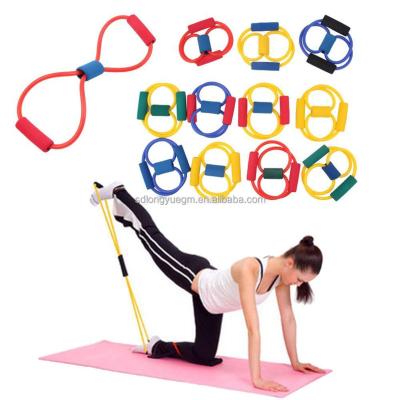 China HOT SALE 8-Shape Yoga Band Wholesaler Gathering Chest Pull Strap Expander Latex Elastic Rope Resistance Bands For Shoulder for sale