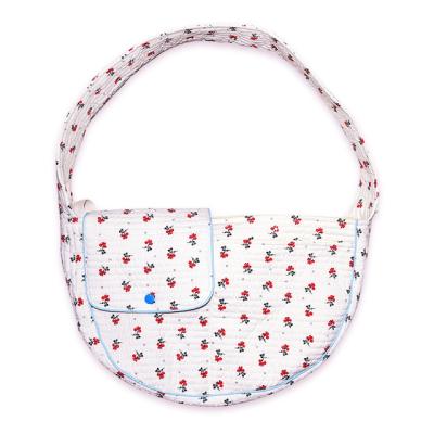 China Durable High Quality Outdoor Portable Canvas Pet Carrier Bags Over Shoulder Printed Cross - Body Pet Backpack for sale