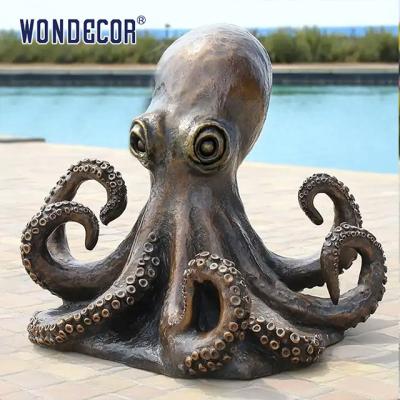 China Large Outdoor Bronze Octopus Sculpture For Unique Decoration for sale