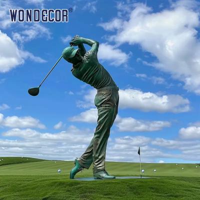 China Outdoor Bronze Large Realistic Life Size 3D 2D Letter Sculpture for sale