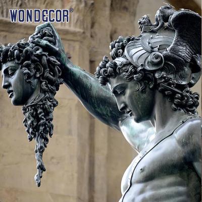 China Bronze Perseus Beheading Medusa Statue 3D 2D Masterpiece for sale