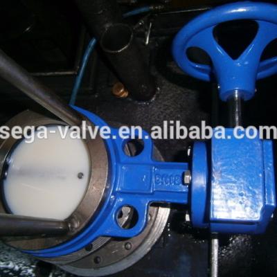 China Wafer Type General Ductile Iron Op Worm Gear Butterfly Valve for sale