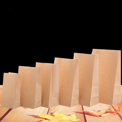 China Brown Kraft Paper Gift Bags Packaging Biscuit Candy Food Cookie Bread for sale