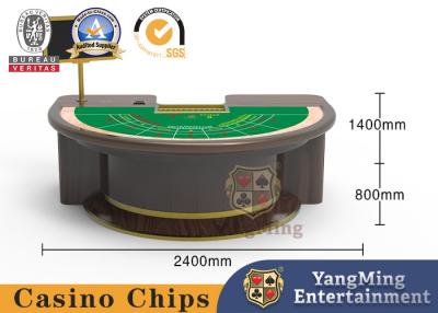 China 7 Person Baccarat Gambling Table Green Tablecloth Step Poker Game Table for sale