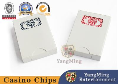 Chine Cartes professionnelles de tisonnier de casino adaptées aux besoins du client par usine originale dans double la tache rouge et bleue de couleur disponible pour la personnalisation à vendre