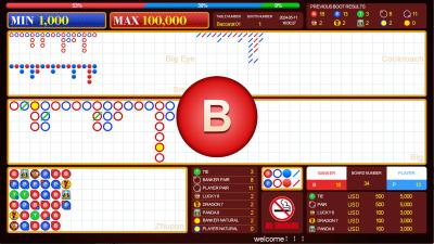 China Baccarat Lucky Six Casino Live Roadmap System Software Casino Poker Table for sale