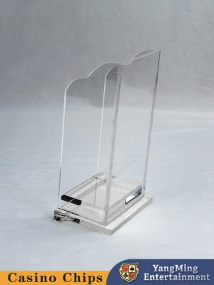 China Poker Card Scrap Box Baccarat Black Jack Gambling Table Game Acrylic Discard Holder for sale