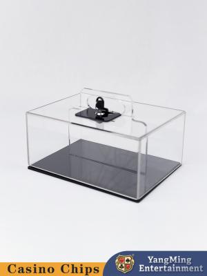China Gambling Table Customized Texas Poker Chip Box With 400 Pieces Of Acrylic Transparent Clay Chip Case for sale