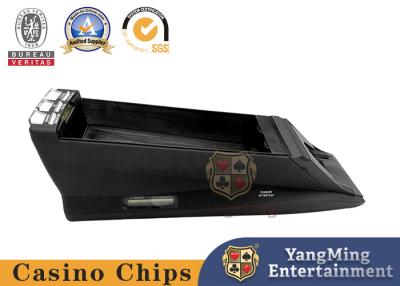 Chine Tout noir Laser Code à barres 8 Deck Poker Distributeur électronique pour les tournois internationaux standard Smart Shuffle chaussures à vendre