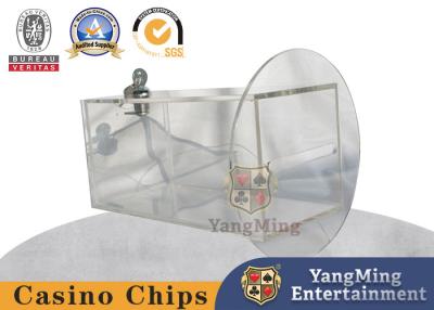 Chine Le fond rond noir de boîte de baisse d'acrylique de cartes de jeu de Tableau de tisonnier avec la serrure en métal à vendre