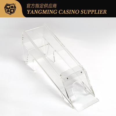 Chine Carte faite sur commande de baccara d'axe de fer s'occupant épais entièrement transparent de chaussure à vendre