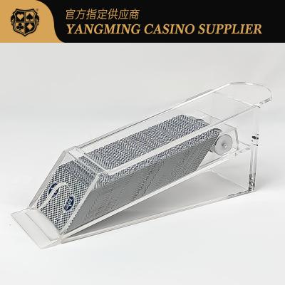 China Professional 8 Deck Transparent Tall Dealer Shoes Acrylic Poker Dealer Shoes for Gambling for sale